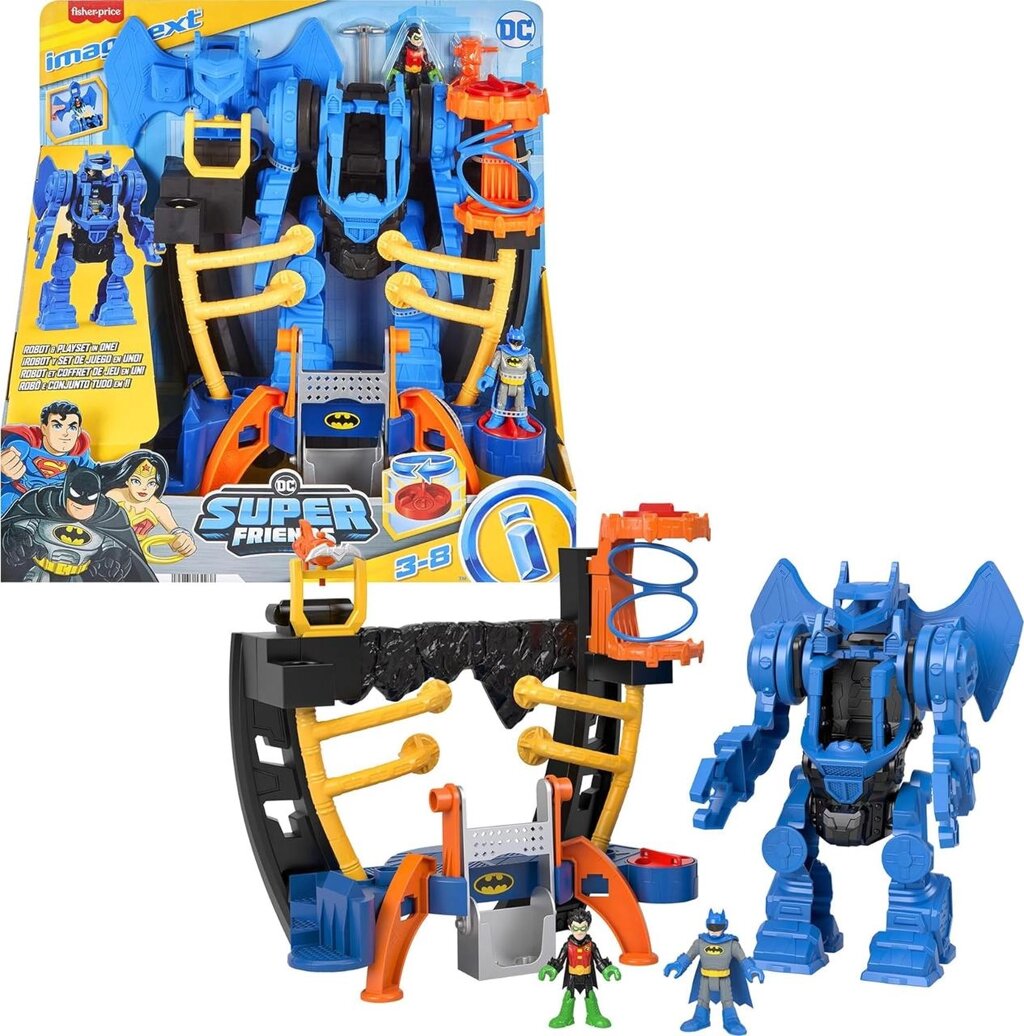 Набір Fisher-Price Imaginext DC Super Friends Batman, Robo Command Center Код/Артикул 75 1117 Код/Артикул 75 1117 від компанії greencard - фото 1