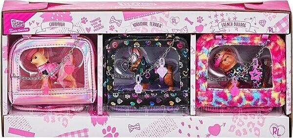 Набір із 3 мікро песиків REAL LITTLES 3 Collectible Micro Puppy Carriers Код/Артикул 75 455 Код/Артикул 75 455 від компанії greencard - фото 1