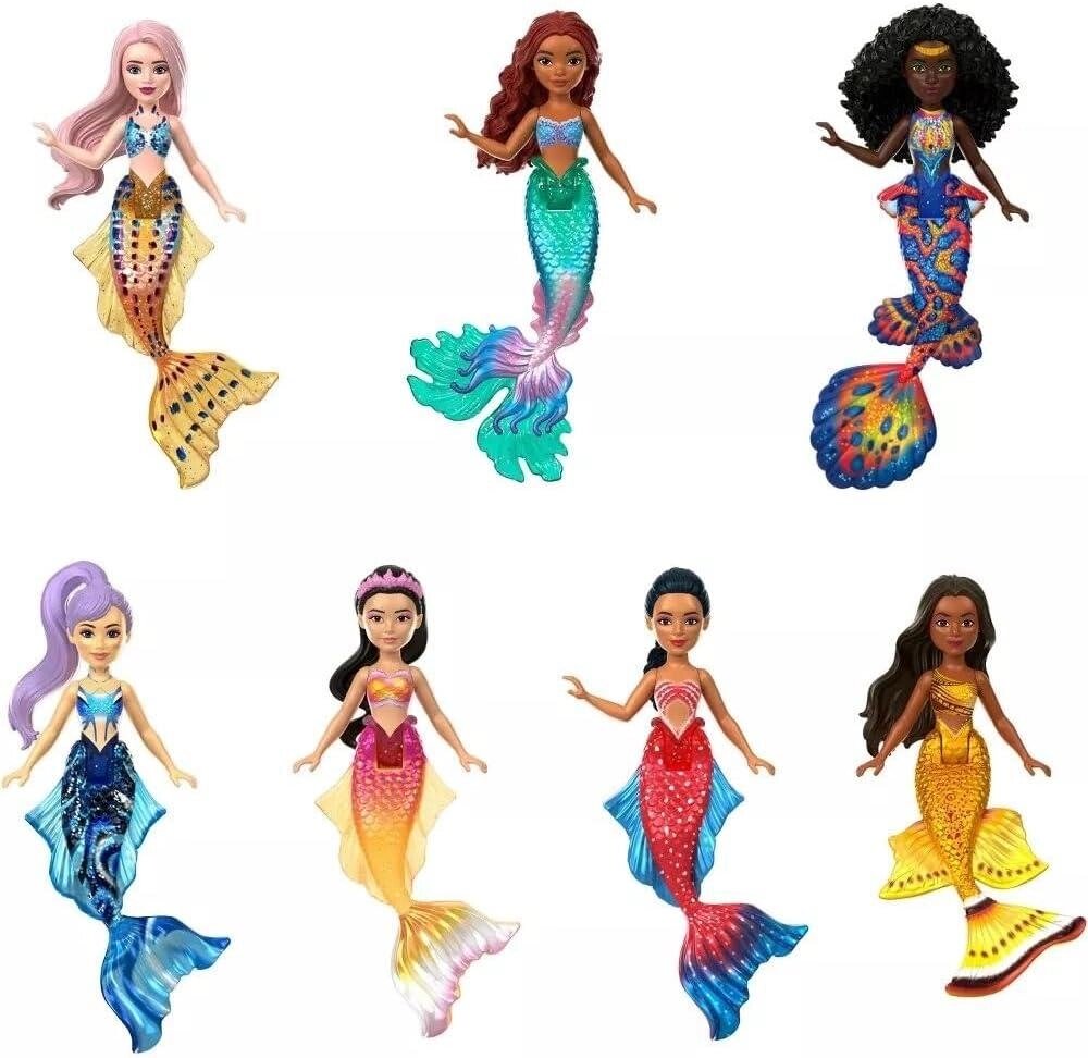 Набір ляльок Mattel Disney Princess, The Little Mermaid Ariel & Sisters – 7 русалок із фільму "Русалонька" Код/Артикул від компанії greencard - фото 1