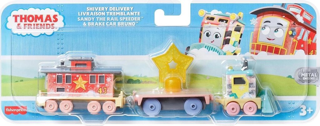 Набір потягів Thomas & Friends Shivery Delivery Sandy Rail Speeder Код/Артикул 75 1196 Код/Артикул 75 1196 Код/Артикул від компанії greencard - фото 1