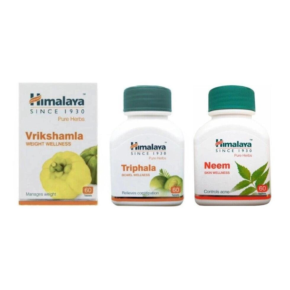 Набір Врікшамла, Тріфала, Нім (3 шт x 60 таб), Vrikshamla, Triphala, Neem Set,  Himalaya Під замовлення з Індії 45 днів. від компанії greencard - фото 1