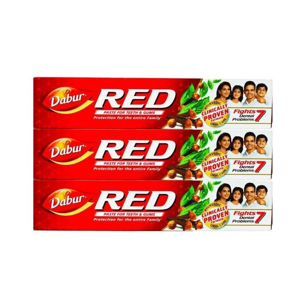Набір зубної пасти Ред (3 х 100 г), Red Toothpaste Set,  Dabur Під замовлення з Індії 45 днів. Безкоштовна доставка. від компанії greencard - фото 1