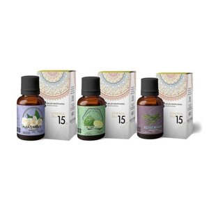 Набір ефірних олій: Жасмин, Бергамот, Розмарин (3 шт), Essential Oils: Jasmine, Bergamot, Rosemary Set of 3, Heilen Під