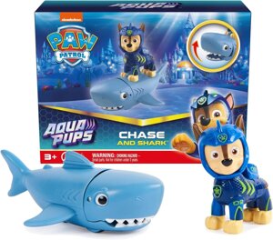 Набір фігурок Aqua Pups Chase і Shark Paw Patrol гонщик Чейз та акула Код/Артикул 75 995