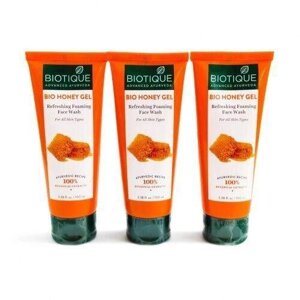 Набір гелю для вмивання з Медом (3 х 100 мл), Honey Gel Face Wash Set, Biotique Під замовлення з Індії 45 днів.