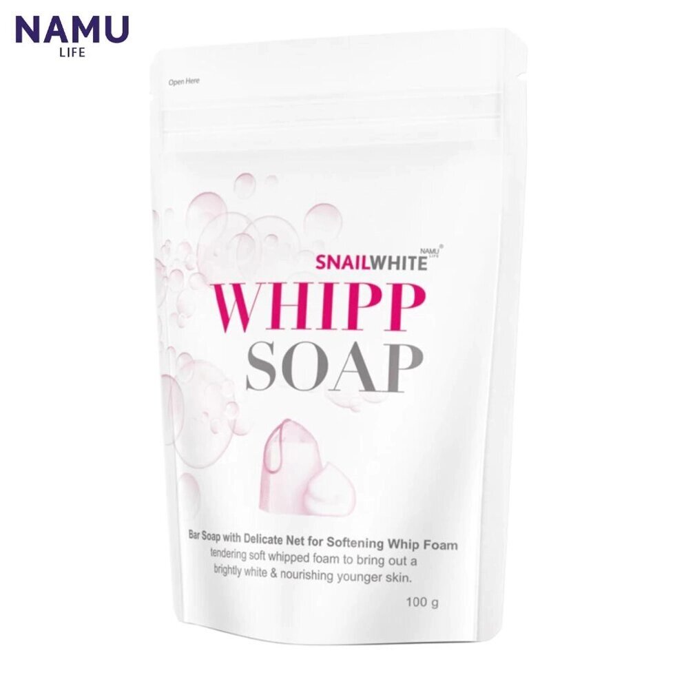 NAMU LIFE SNAIL WHITE Мило Whipp 100 р Під замовлення з Таїланду за 30 днів, доставка безкоштовна від компанії greencard - фото 1