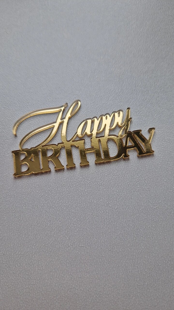 Напис для бенто торта  "Happy Birthday"  ( 7 см) Код/Артикул 80 Ф0243за від компанії greencard - фото 1