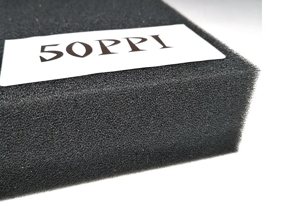 Наповнювач для фільтрів дрібнопористий 50x50x2 - AQUA-TECH Filter sponge black 50 ppi Код/Артикул 7 AT-FSS50502 від компанії greencard - фото 1