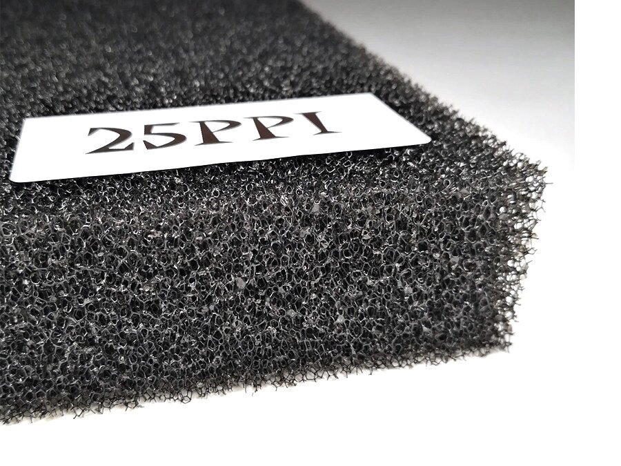 Наповнювач для фільтрів крупнопористий 50x50x2 - AQUA-TECH Filter sponge black 25 ppi Код/Артикул 7 AT-FSL50502 від компанії greencard - фото 1