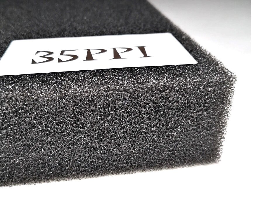 Наповнювач для фільтрів середньопористий 50x50x2 - AQUA-TECH Filter sponge black 35 ppi Код/Артикул 7 AT-FSM50502 від компанії greencard - фото 1