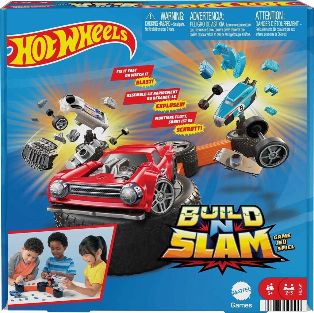 Настільна гра Hot Wheels Build n Slam Kids Games. Будуй і ламай Код/Артикул 75 1120 від компанії greencard - фото 1