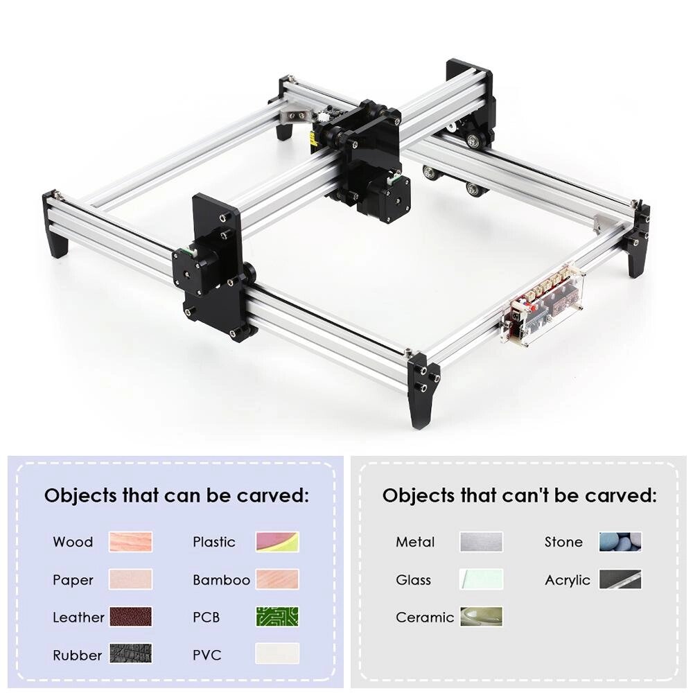 Настільний DIY лазерний гравірувальний верстат з ЧПУ гравер різьбяр лазерний принтер із захисними окулярами Під від компанії greencard - фото 1