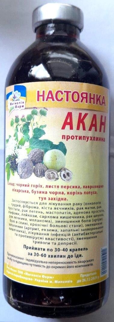 Настойка протипухлинна Акан (6 компонентів), 250 мл Код/Артикул 111 С1П1-04 від компанії greencard - фото 1