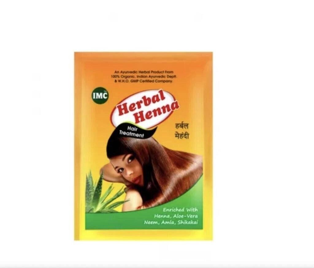 Натуральна трав'яна хна (100 г), Herbal Henna,  IMC Під замовлення з Індії 45 днів. Безкоштовна доставка. від компанії greencard - фото 1