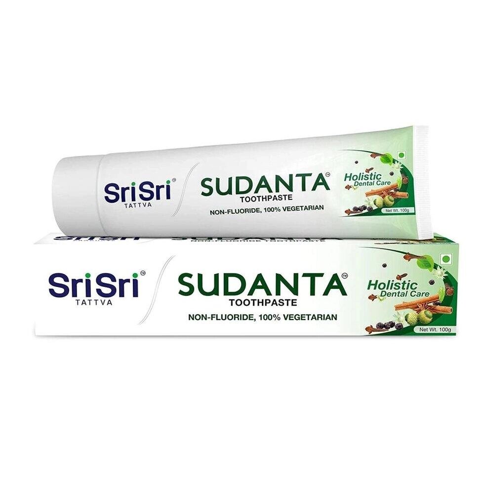 Натуральна зубна паста Суданта (100 г), Sudanta Toothpaste,  Sri Sri Tattva Під замовлення з Індії 45 днів. Безкоштовна  від компанії greencard - фото 1