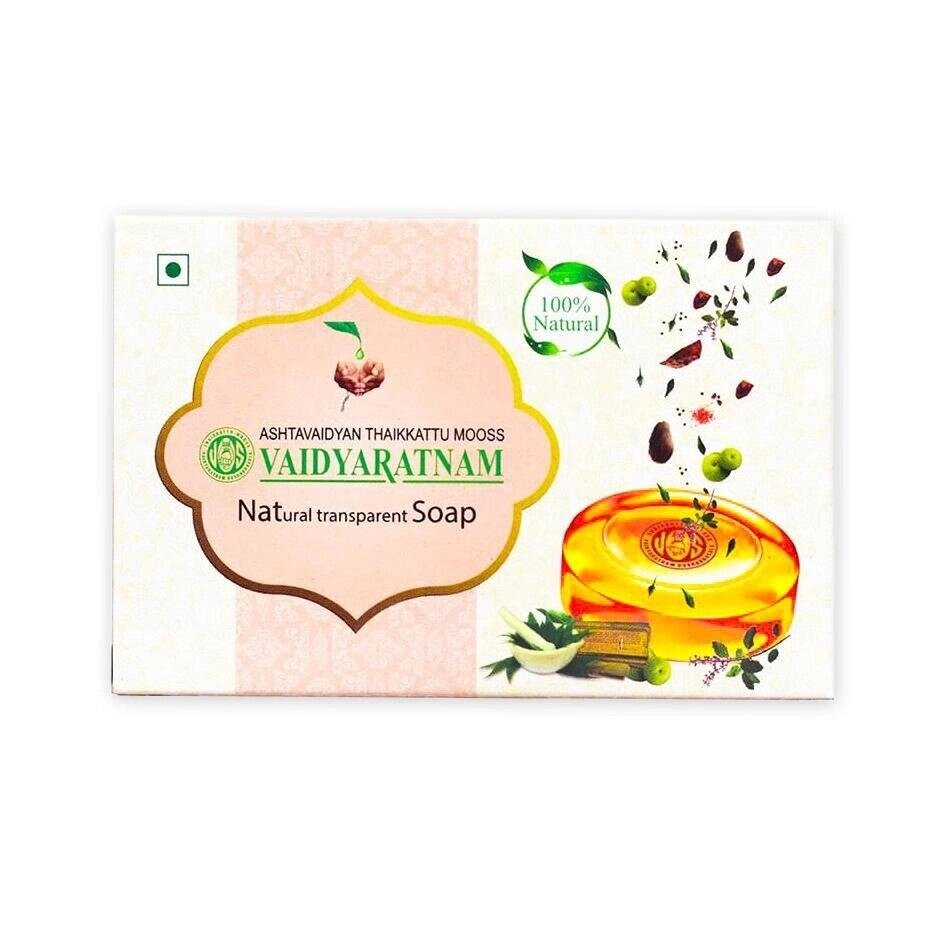 Натуральне аюрведичне мило (75 г), Natural Transparent Soap,  Vaidyaratnam Під замовлення з Індії 45 днів. Безкоштовна від компанії greencard - фото 1