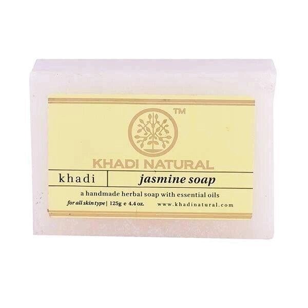 Натуральне мило ручної роботи із Жасміном (125 г), Jasmine Soap Hand made,  Khadi Natural Під замовлення з Індії 45 від компанії greencard - фото 1