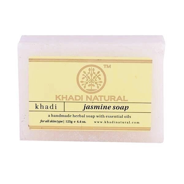 Натуральне мило ручної роботи із Жасміном (125 г), Jasmine Soap Hand made,  Khadi Natural під замовлення з Індії за 45 від компанії greencard - фото 1