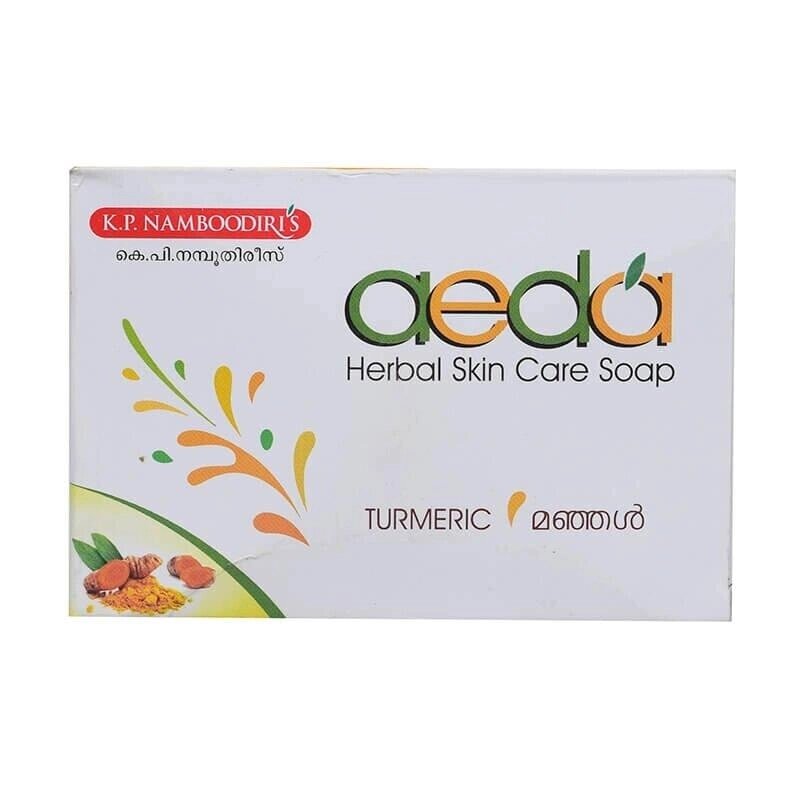Натуральне мило з Куркумою (75 г), Herbal Turmeric Soap,  K. P. Namboodiri's Під замовлення з Індії 45 днів. від компанії greencard - фото 1
