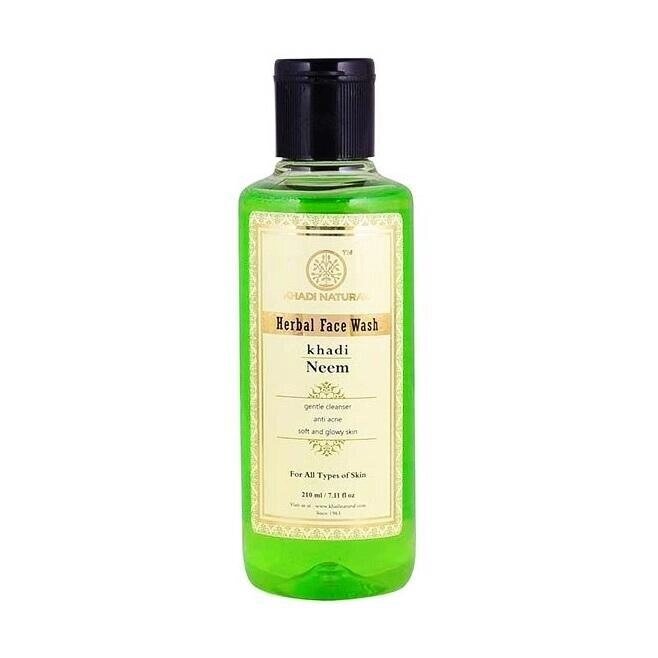 Натуральний засіб для вмивання з Німом: проти акне (210 мл), Neem Herbal Face Wash,  Khadi Natural Під замовлення з від компанії greencard - фото 1