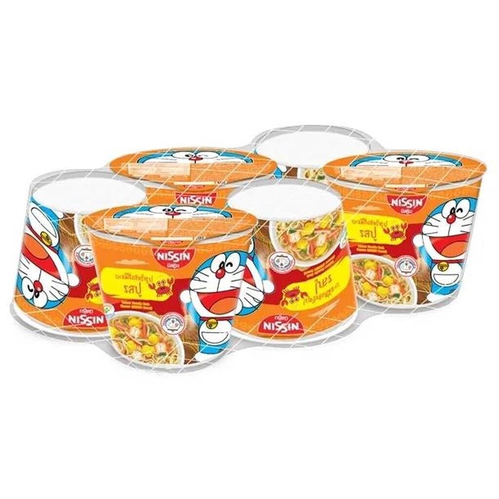 NISSIN Локшина швидкого приготування Doraemon Mini Cup зі смаком краба 40 х 6 шт. Під замовлення з Таїланду за 30 днів,  від компанії greencard - фото 1