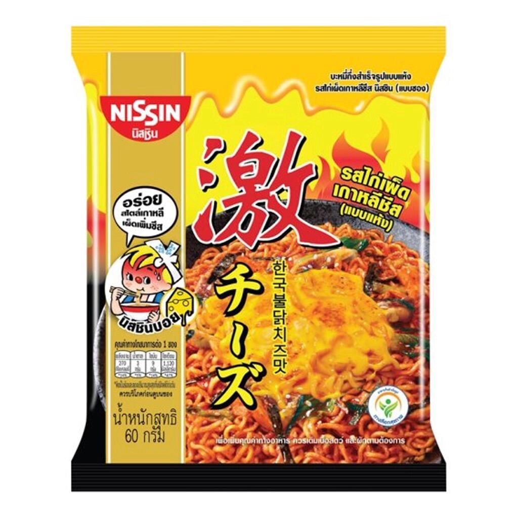 NISSIN Локшина швидкого приготування преміум-класу по-корейськи з гострим перцем чилі, куркою та сиром (Сухий тип) 60 від компанії greencard - фото 1