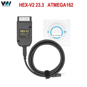 Новий сканер V23.3.1 vagcom hex V2 OBD tool atmega162 16V8-PLCC чіп VAG COM HEX-V2 діагностичний кабель під замовлення