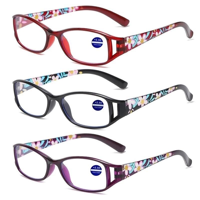 Нові окуляри для читання із захистом від синього світла для жінок та чоловіків, модні окуляри з квітковим принтом, від компанії greencard - фото 1