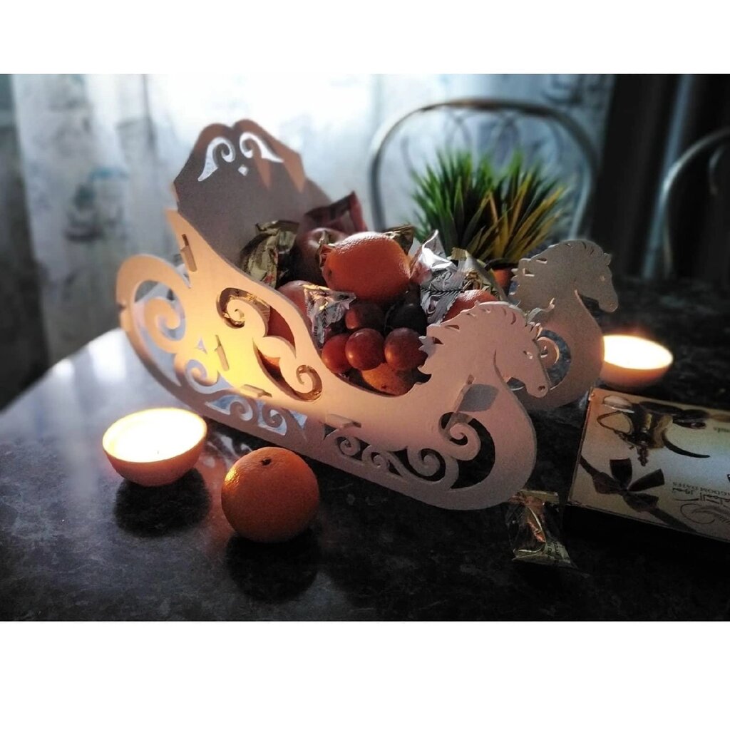 Новорічна кошик для цукерків і фруктів Код/Артикул 29 а138 від компанії greencard - фото 1
