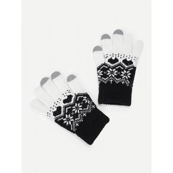 Новорічні рукавички чорні Код/Артикул 5 0522-3 від компанії greencard - фото 1