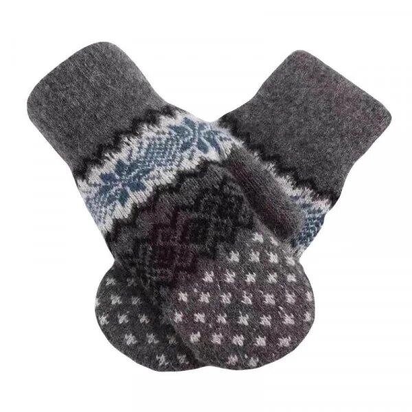 Новорічні рукавиці темно-сірі Код/Артикул 5 0526-4 від компанії greencard - фото 1