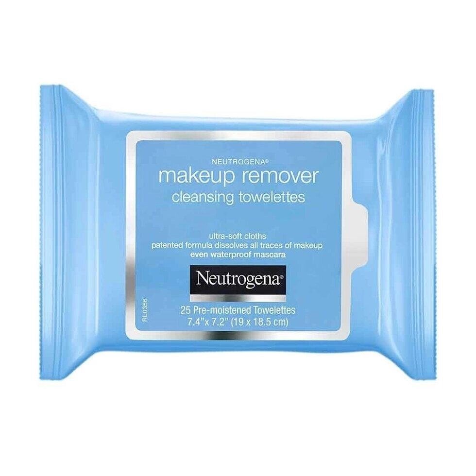 Очищувальні серветки для зняття макіяжу (25 шт), Makeup Remover Cleansing Towelettes,  Neutrogena Під замовлення з від компанії greencard - фото 1