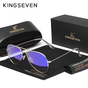 Окуляри комп'ютерні Blue Blocker 45% для чоловіків і жінок KINGSEVEN 7115 Gold 45 Код/Артикул 125576