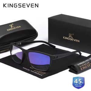 Окуляри комп'ютерні Blue Blocker 45% для чоловіків і жінок KINGSEVEN 755 Black F1 Код/Артикул 184 125255