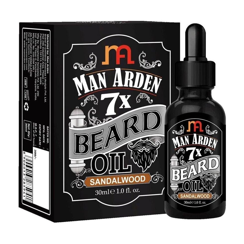 Олія для бороди із Сандалом (30 мл), 7X Beard Oil Sandalwood,  Man Arden Під замовлення з Індії 45 днів. Безкоштовна від компанії greencard - фото 1