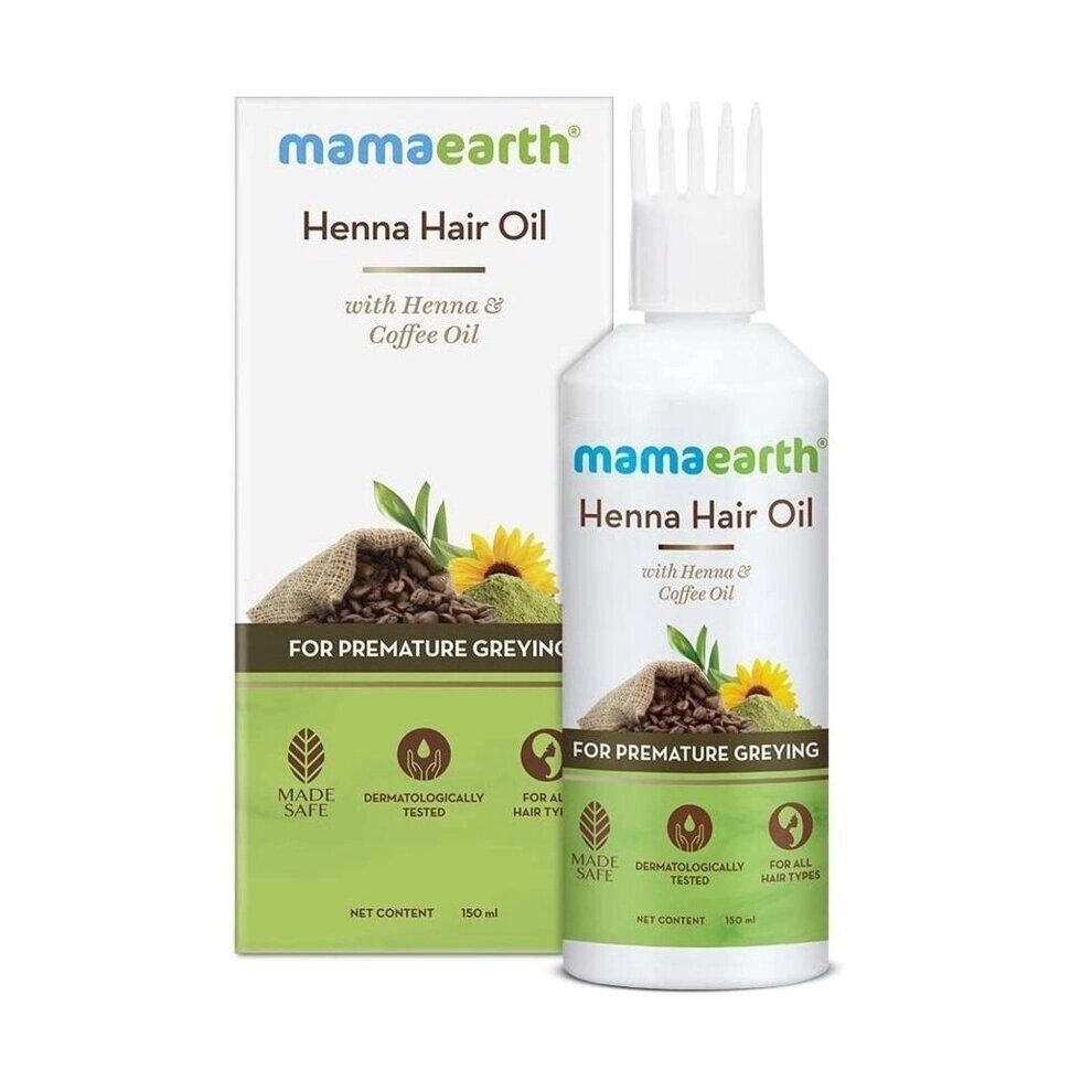 Олія з Хною: проти ранньої сивини (150 мл), Henna Hair Oil for Premature Greying,  Mamaearth Під замовлення з Індії 45 від компанії greencard - фото 1