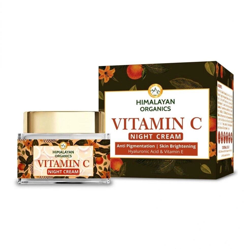Освітлюючий нічний крем для обличчя з вітаміном С (50 г), Vitamin C Night Cream,  Himalayan Organics Під замовлення з від компанії greencard - фото 1