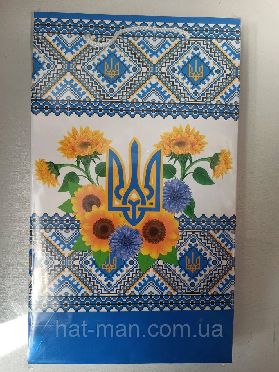 Пакет малий з гербом України (23 см*18 см*10 см) КодАртикул 2 від компанії greencard - фото 1