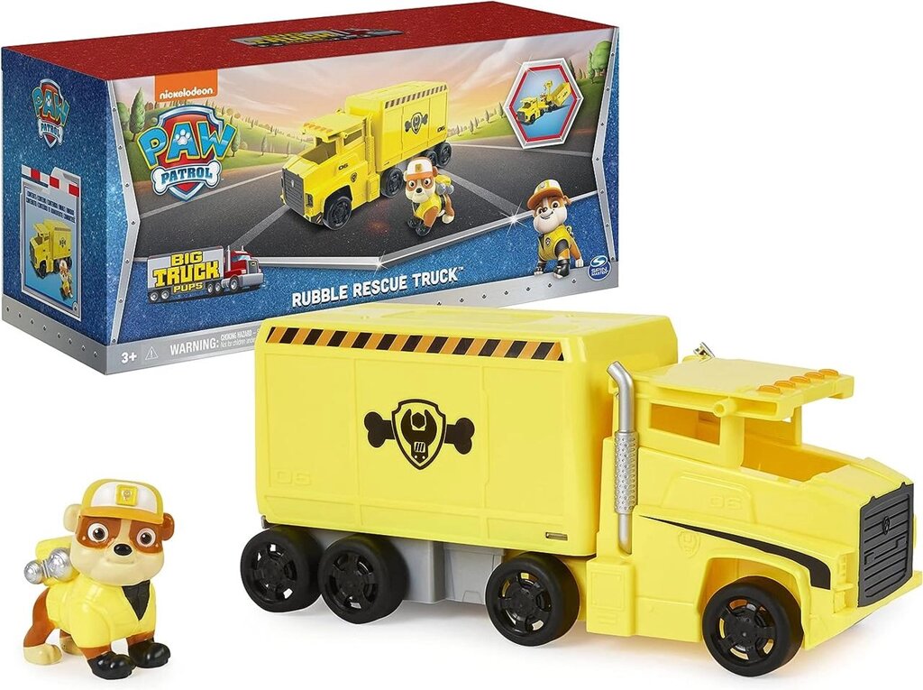 Paw Patrol, Big Truck Rubble Transforming. Рятувальний трансформер Кремез Код/Артикул 75 440 Код/Артикул 75 440 від компанії greencard - фото 1