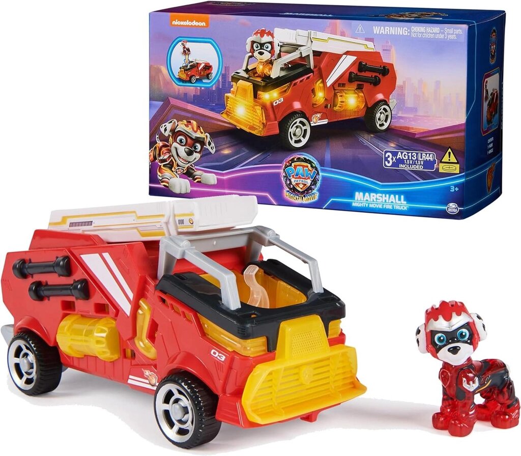 Paw Patrol, щенячий патруль пожежна машина Маршал, світло і звук. Marshall Код/Артикул 75 1035 Код/Артикул 75 1035 від компанії greencard - фото 1