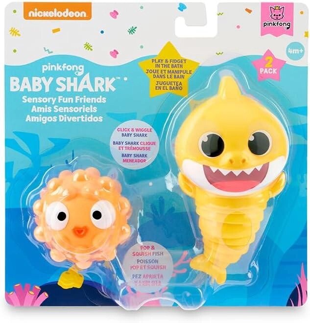 Перша іграшка малюка, розвиток сенсорних навичок. Baby Shark Sensory . Код/Артикул 75 1200 Код/Артикул 75 1200 від компанії greencard - фото 1