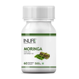 Екстракт листя Морінги (60 кап, 500 мг), Moringa Leaf Extract, INLIFE під замовлення за 30 днів, доставка безкоштовна