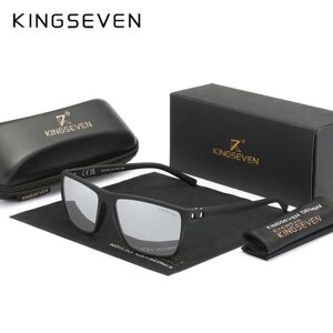 Чоловічі поляризаційні сонцезахисні окуляри KINGSEVEN LC755 Black Silver Код/Артикул 184