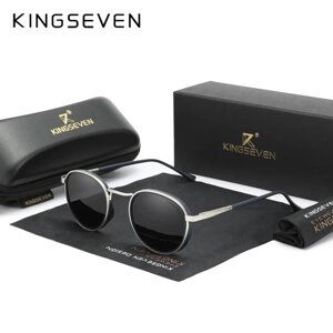 Чоловічі поляризаційні сонцезахисні окуляри KINGSEVEN N7375 Silver Gray Код/Артикул 184