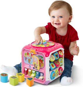 Розвивючий рожевий бізікубик. VTech Sort and Discovery Activity Cube Pink Код/Артикул 75 367 Код/Артикул 75 367