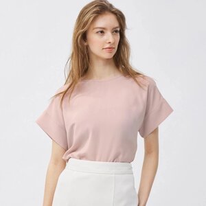 GU by Uniqlo Блузка-футболка з драпіруванням та короткими рукавами +E під замовлення з Японії за 30 днів, доставка