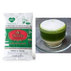 Тайський зелений чай Chatramue листовий у пакетиках, чайний напій з молоком, хлібобулочний десерт, 200 г Під замовлення