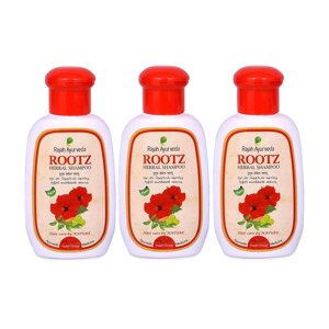 Набір шампунів для волосся Рутз (3 х 100 мл), Rootz Herbal Shampoo Set, Rajah Ayurveda під замовлення з Індії за 45