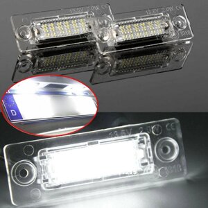 2X 18SMD Світлодіодний світильник для номерного знака 6000K Білий, що підходить для Touran Golf Passat Cad… під