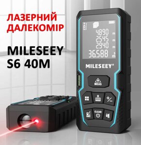 Лазерний далекомір MILESEEY S6 40M (вимірювач довжини, площі, об'єму) з вологозахистом Код/Артикул 184 123998